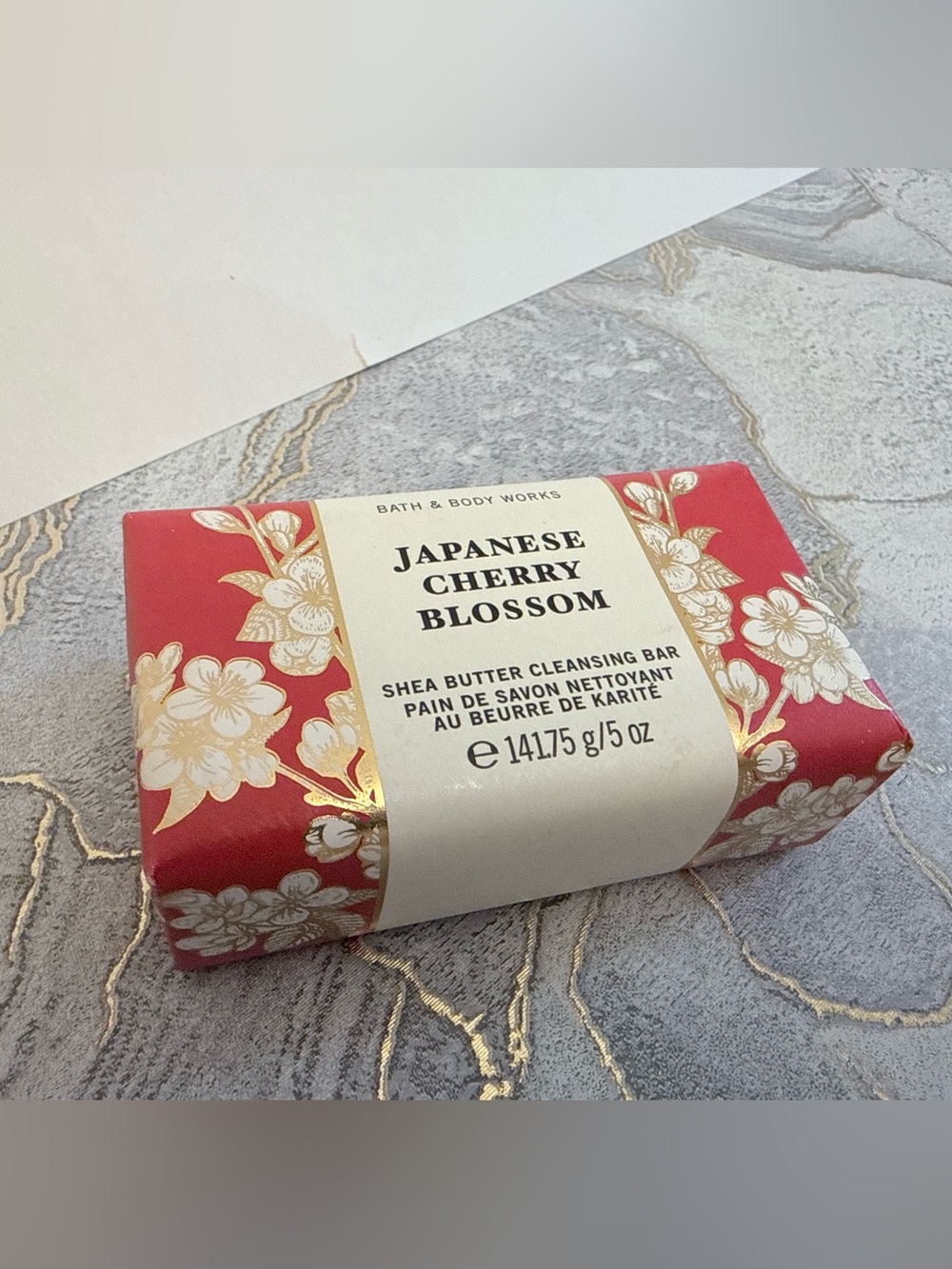 Bath & Body Works Japanese Cherry Blossom Cleansing Bar - Pink & Gold